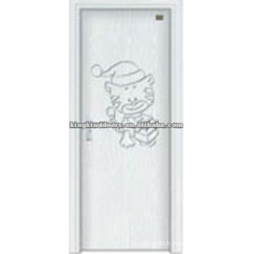 Porte de bois commerciale avec feuille de PVC intérieur porte JKD-8049 de Chine Top 10 marque